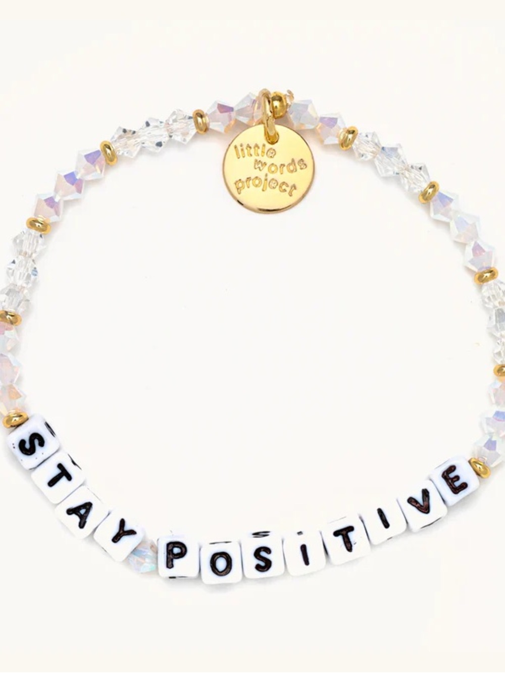 Little Words Project Stay Positive Bracelet - Icy